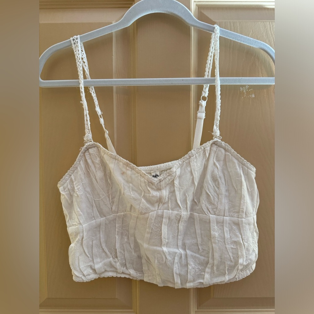 White crochet cami top